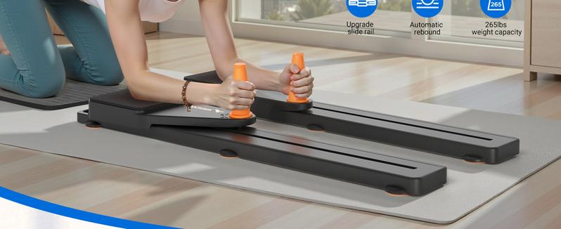 Multi-functional Adjustable Ab Exercise Board, Split Ab Slide Roller Board, Home Pilates Reformer with Knee Mat for Home Gym Core & Ab Strength Training, Abdominal Crunch Machine, dealsforyoudays
