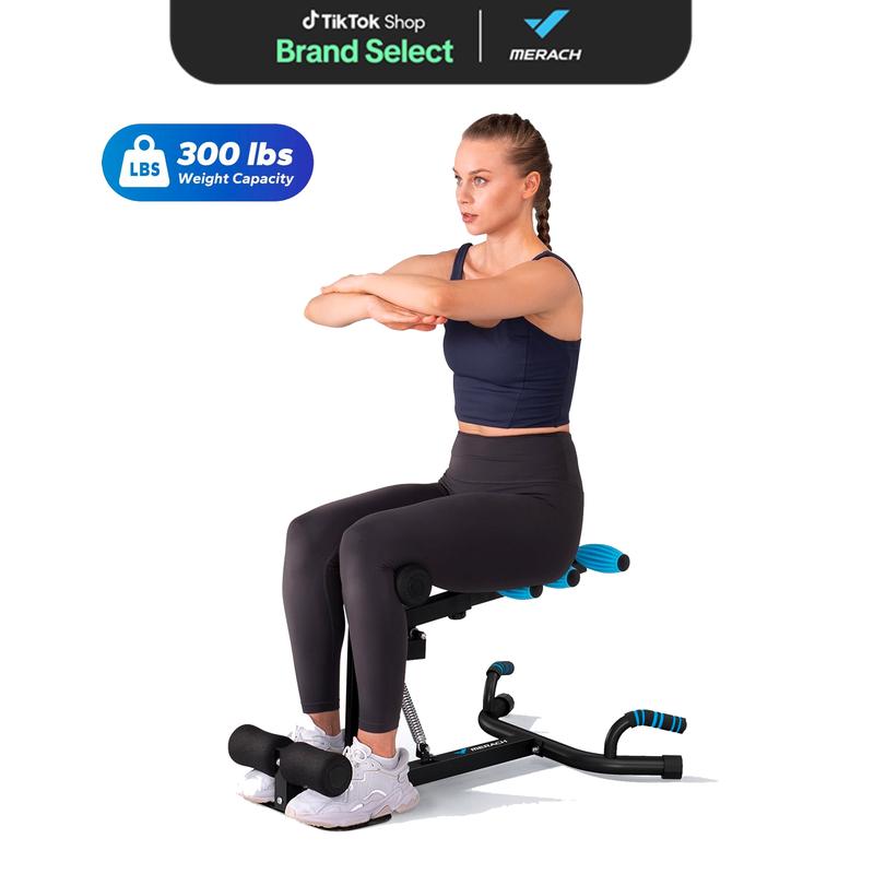 Deep Squat Machine, Adjustable Glutes workout for Home Gym Workout Training, Sit Up Machine for Abs and Muscle Building, Abdominal bench, Push Up Fitness Equipment, dealsforyoudays