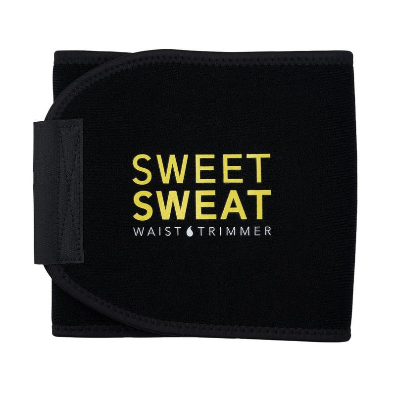 Ab Trainer for Women and Men - Sweat Band Waist Trainer Belt for High Intensity Training and Gym Workouts, 5 Adjustable Sizes - Black/Pink