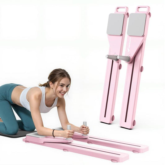 Multi-functional Adjustable Ab Exercise Board, Split Ab Slide Roller Board, Home Pilates Reformer with Knee Mat for Home Gym Core & Ab Strength Training, Abdominal Crunch Machine, dealsforyoudays