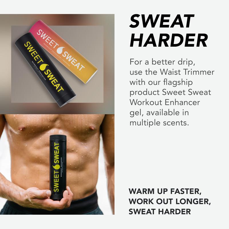 Ab Trainer for Women and Men - Sweat Band Waist Trainer Belt for High Intensity Training and Gym Workouts, 5 Adjustable Sizes - Black/Pink