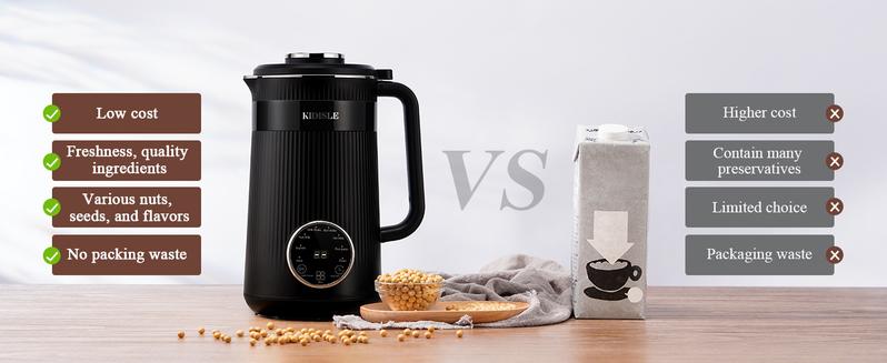 8-in-1 Multifunctional Automatic Nut Milk Machine&Coffee Maker, 32oz Auto Self-Cleaning, Delay Start, Keep Warm, Boil Water – Stainless Steel, Black/White