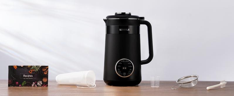 8-in-1 Multifunctional Automatic Nut Milk Machine&Coffee Maker, 32oz Auto Self-Cleaning, Delay Start, Keep Warm, Boil Water – Stainless Steel, Black/White
