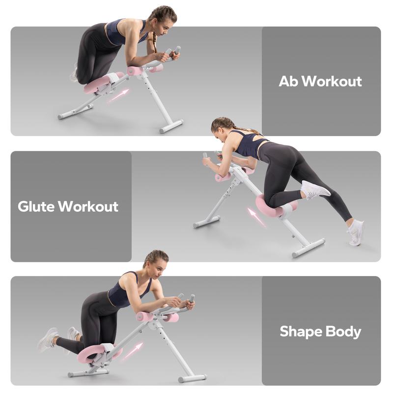 Adjustable Ab Trainer Machine with LCD Monitor, Foldable Ab Exercise Machine for abs, Arm, Leg, Buttocks Shaper, Core & Ab Trainer at Home Gym for Women,  Workout Equipment, dealsforyoudays