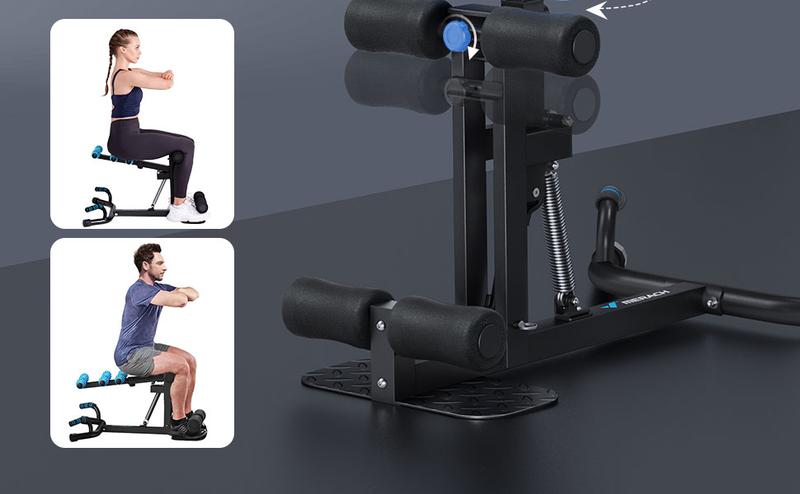Deep Squat Machine, Adjustable Glutes workout for Home Gym Workout Training, Sit Up Machine for Abs and Muscle Building,  Abdominal bench, Push Up Fitness Equipment, dealsforyoudays