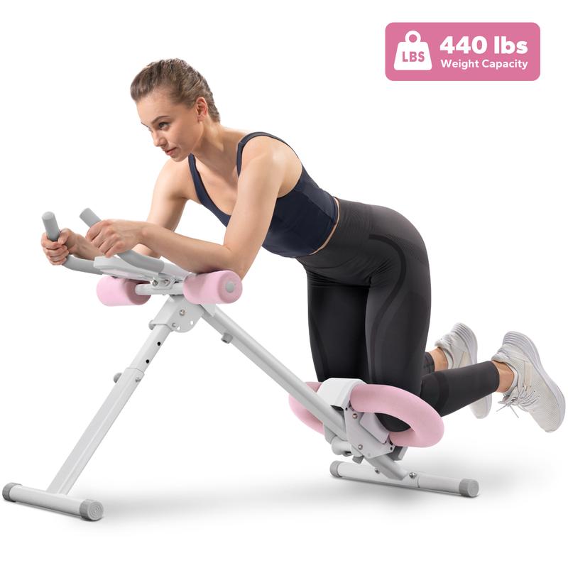 Adjustable Ab Trainer Machine with LCD Monitor, Foldable Ab Exercise Machine for abs, Arm, Leg, Buttocks Shaper, Core & Ab Trainer at Home Gym for Women,  Workout Equipment, dealsforyoudays