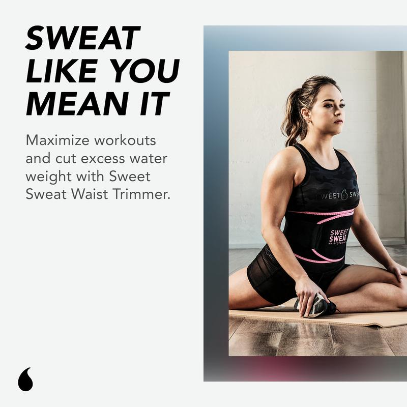 Ab Trainer for Women and Men - Sweat Band Waist Trainer Belt for High Intensity Training and Gym Workouts, 5 Adjustable Sizes - Black/Pink